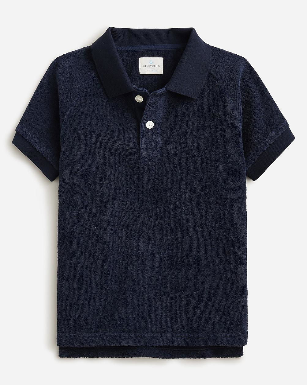 Kids' short-sleeve polo in towel terry by J.CREW
