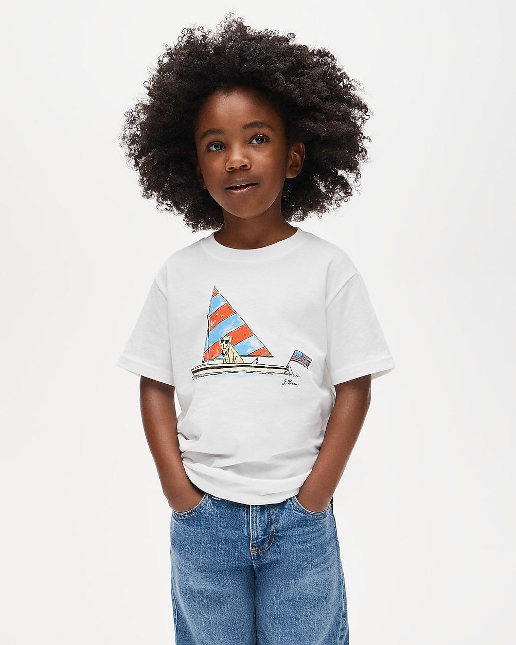 Kids' short-sleeve sailor dog graphic T-shirt by J.CREW