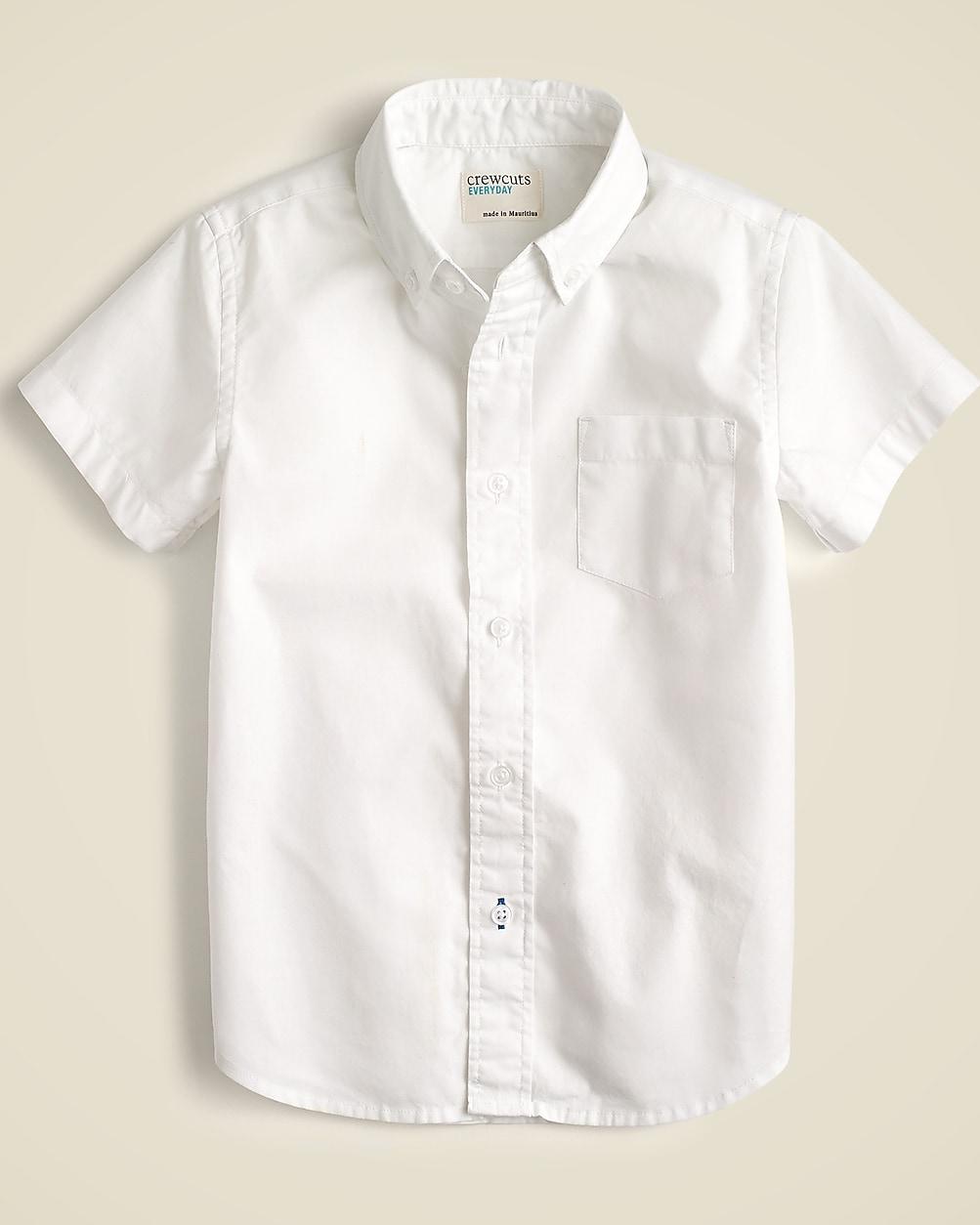 Kids' short-sleeve stretch poplin button-down by J.CREW
