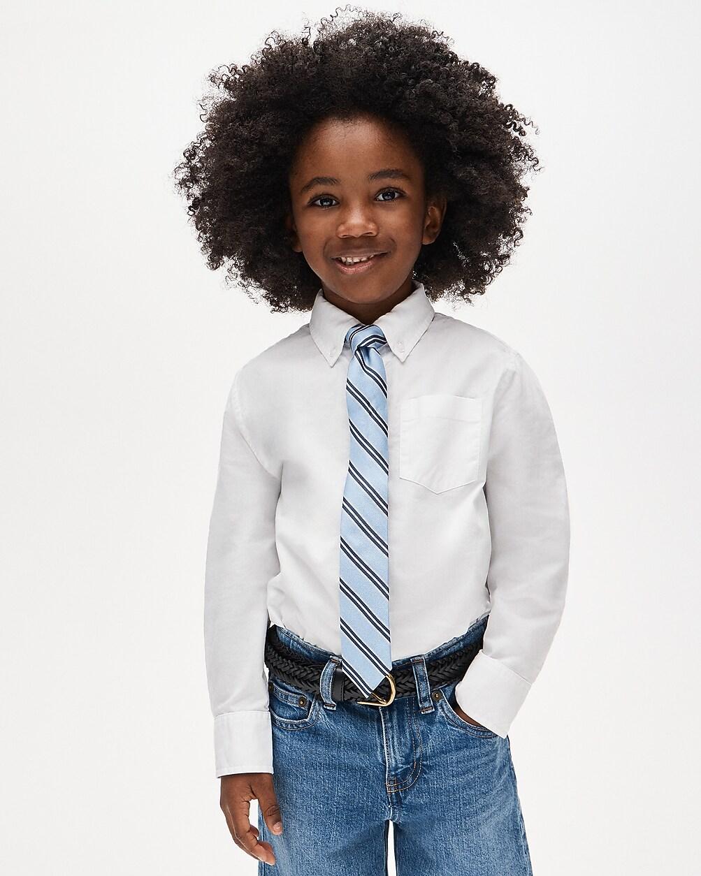 Kids' silk tie in stripe by J.CREW