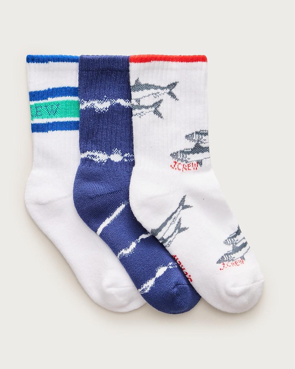 Kids' summer trouser socks three-pack by J.CREW