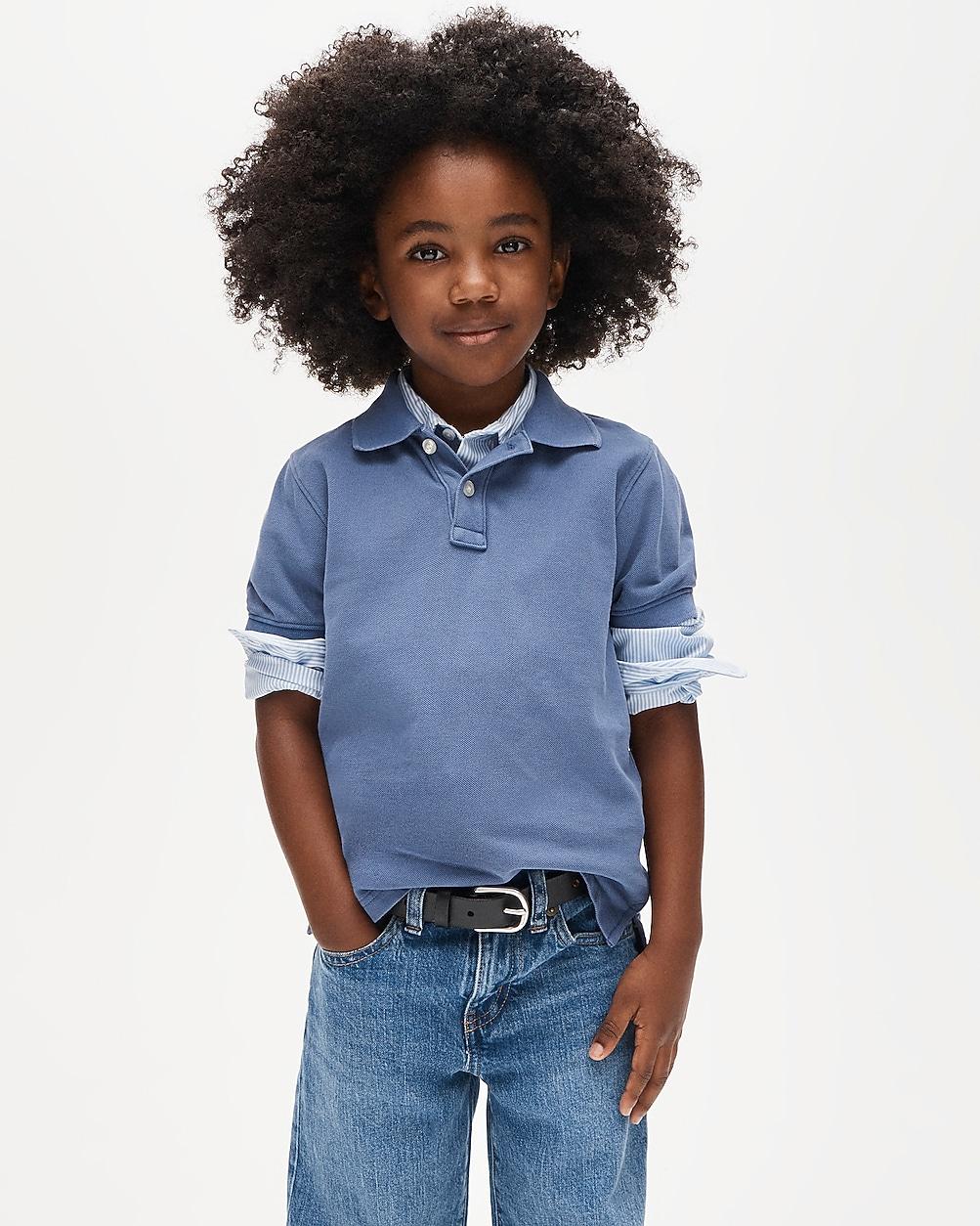 Kids' washed piqué polo shirt by J.CREW