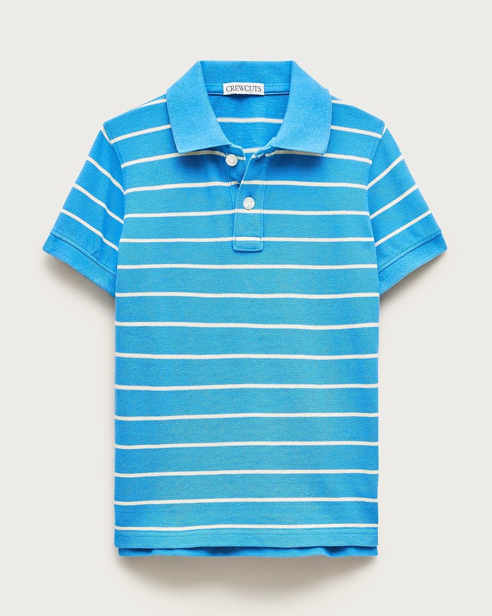 Kids' washed piqué polo shirt in stripe by J.CREW