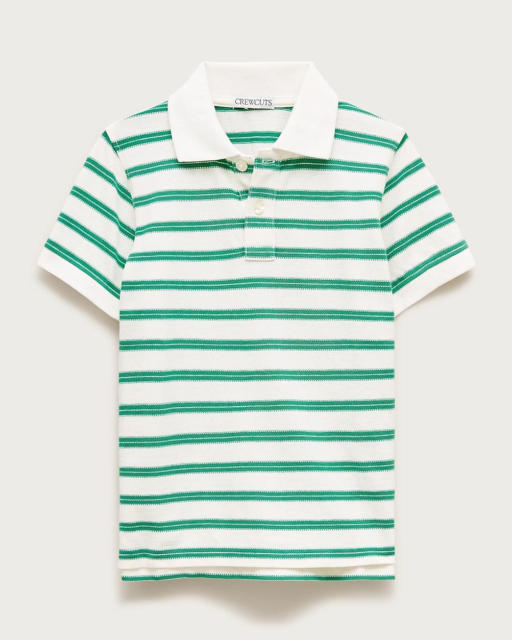 Kids' washed piqué polo shirt in stripe by J.CREW