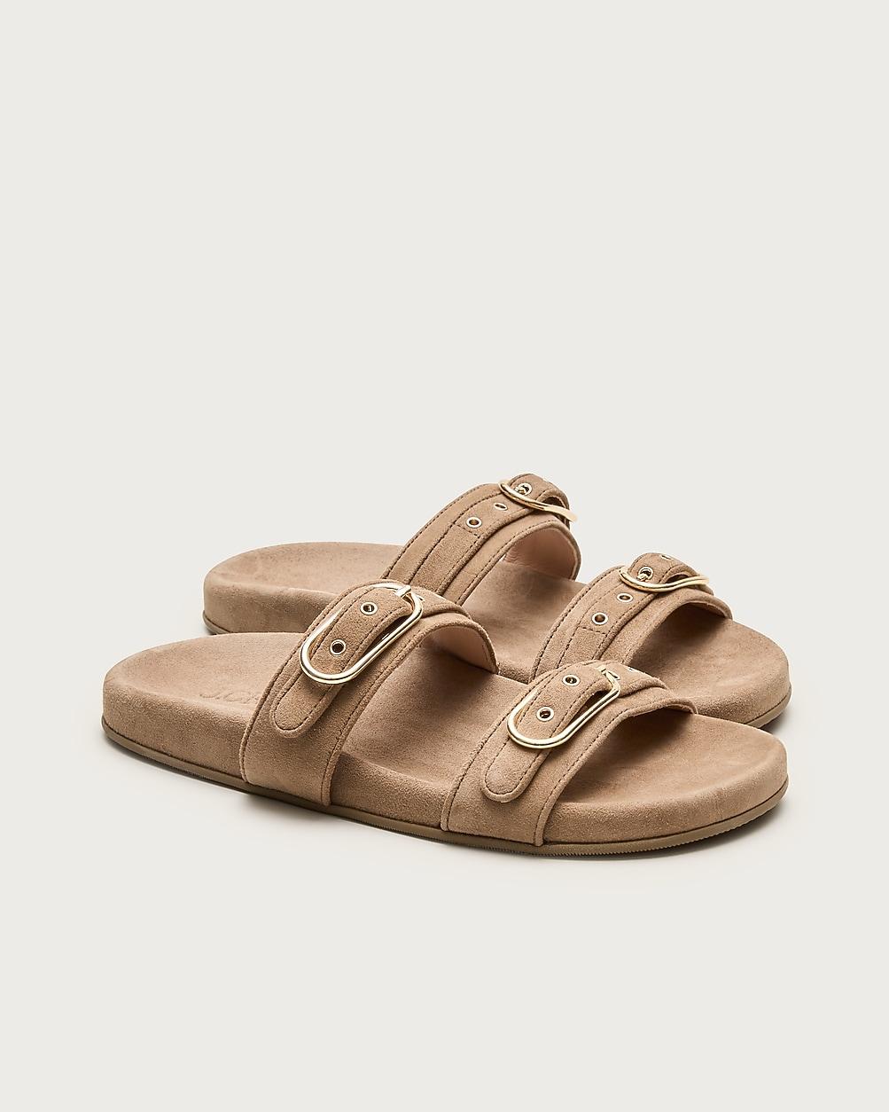 Kira buckle sandals in suede by J.CREW