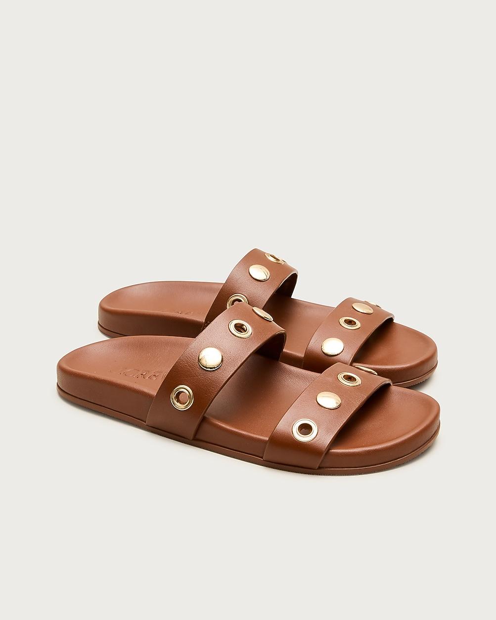 Kira grommet sandals in leather by J.CREW