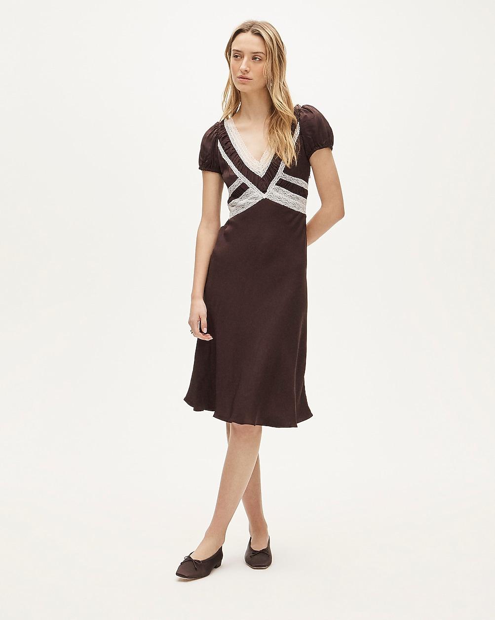 Lace V-neck dress by J.CREW