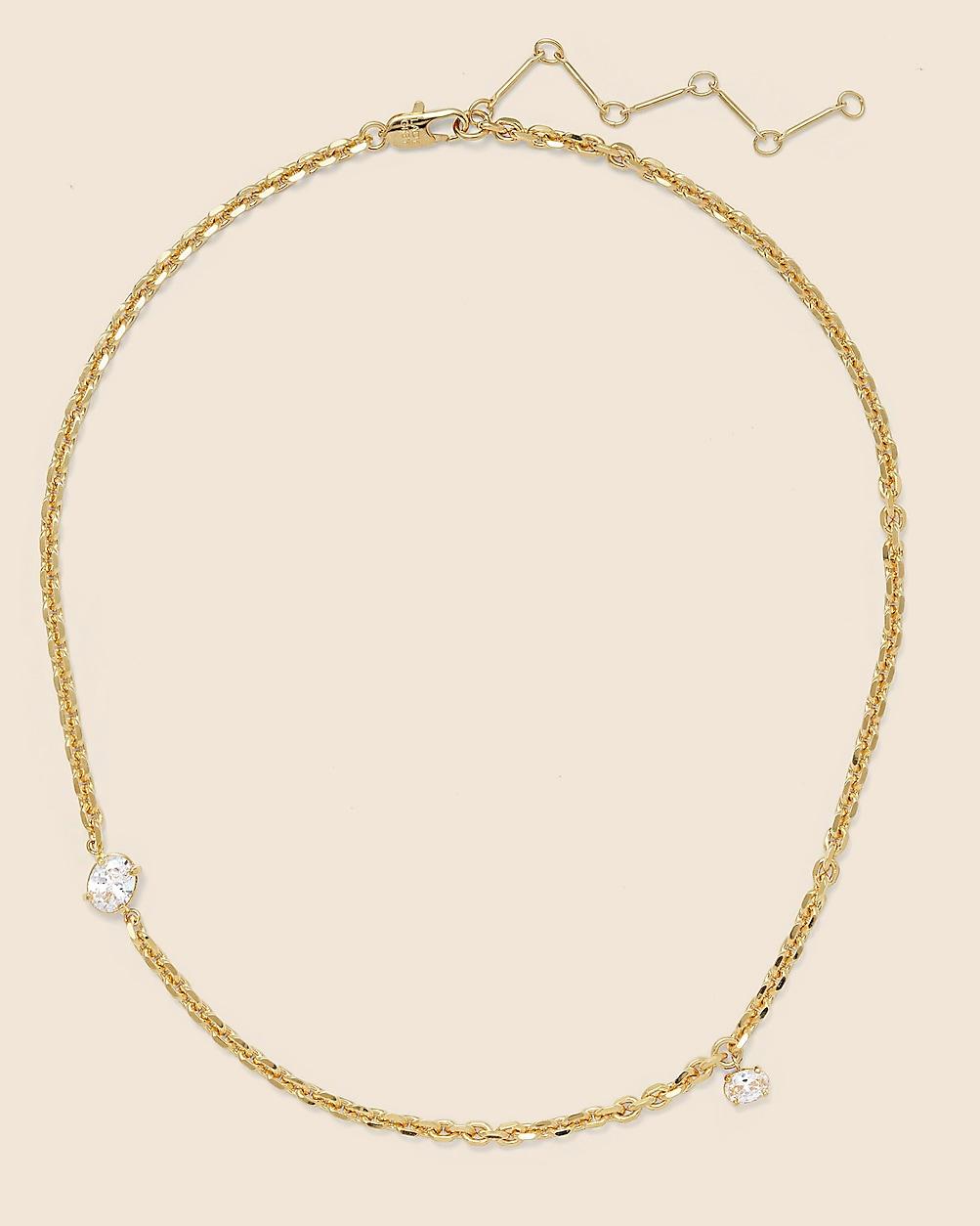 Lady Grey crystal tilt necklace by J.CREW