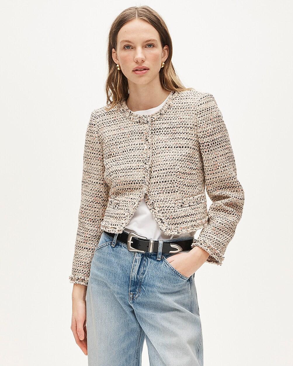 Lady jacket in Italian textured tweed by J.CREW