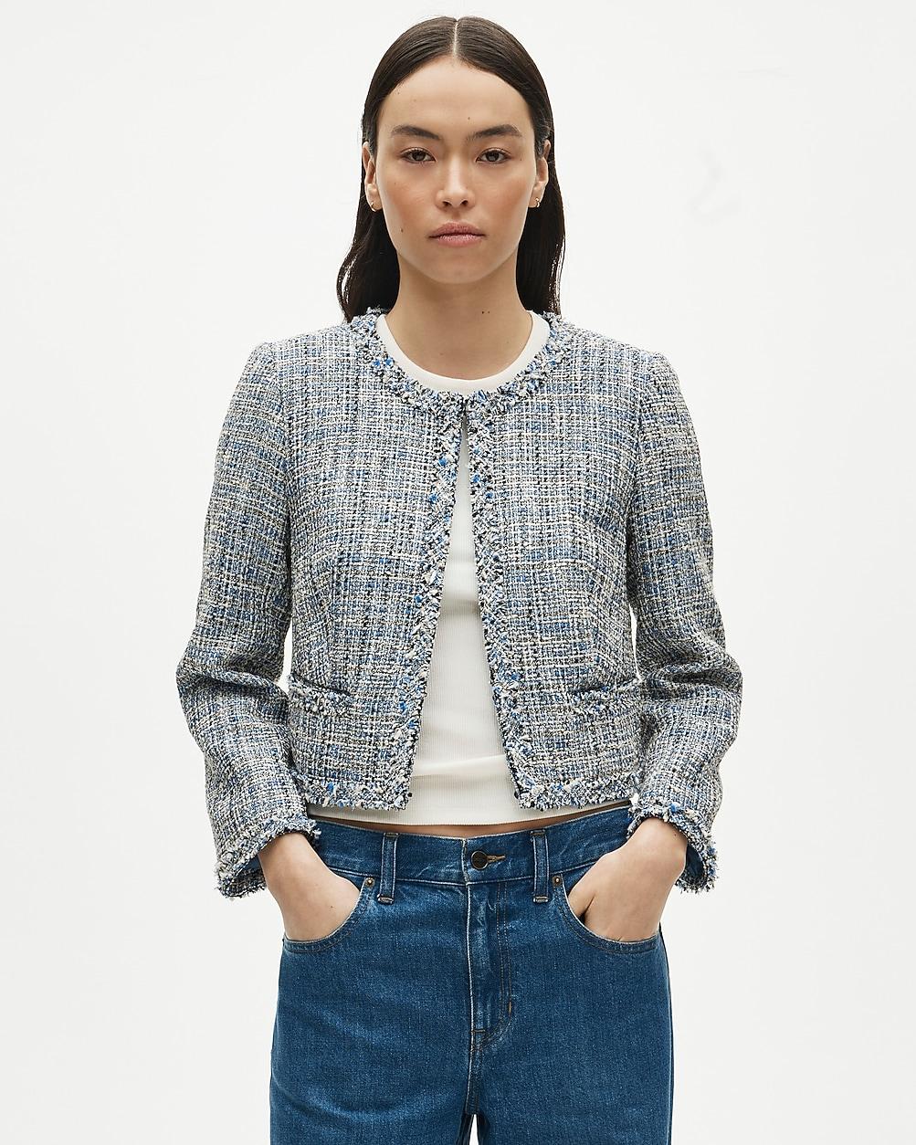 Lady jacket in textured Italian tweed by J.CREW