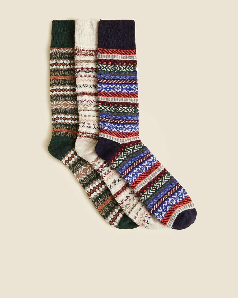 Lambswool-blend socks three-pack by J.CREW