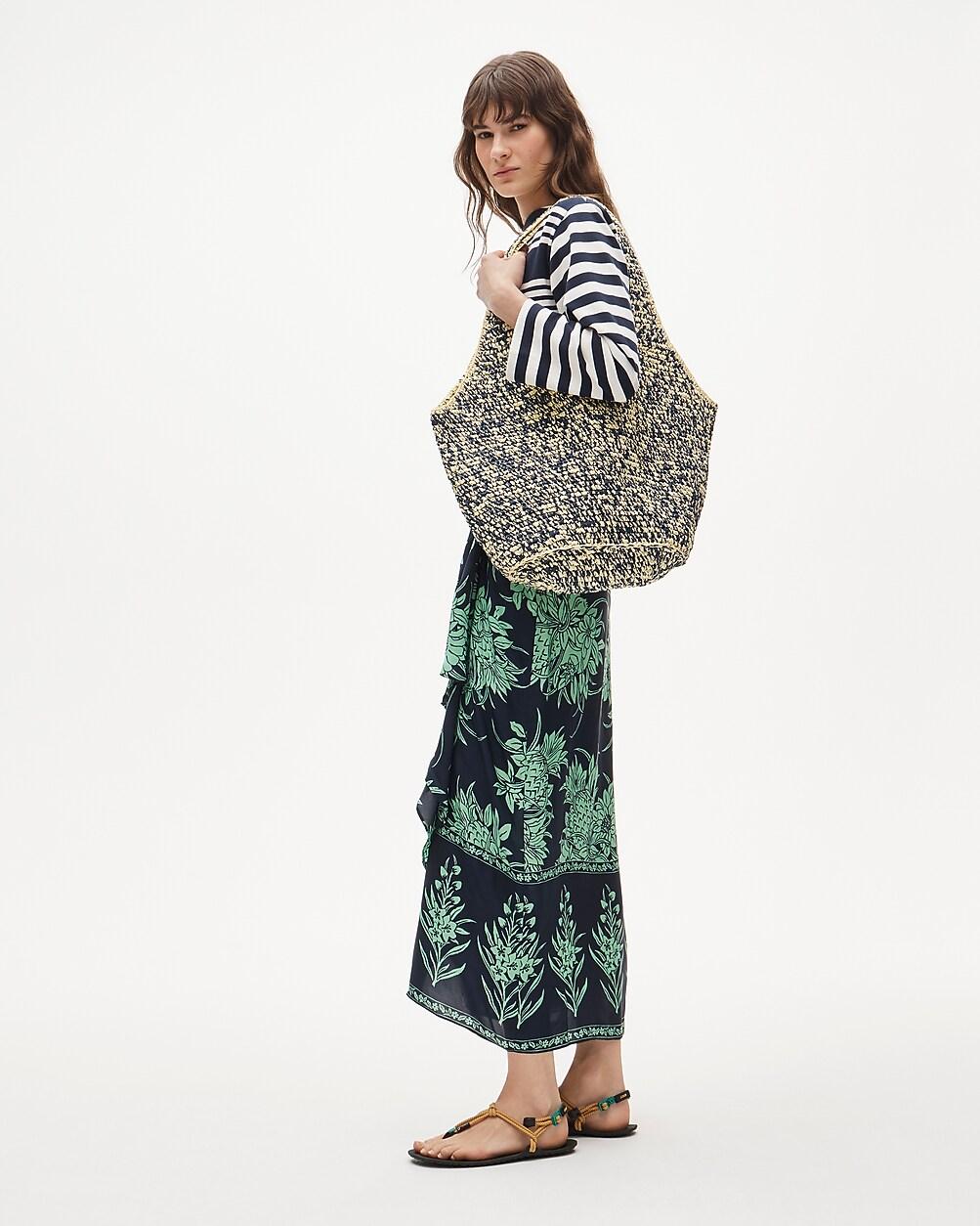 Large handwoven tote in marled straw by J.CREW