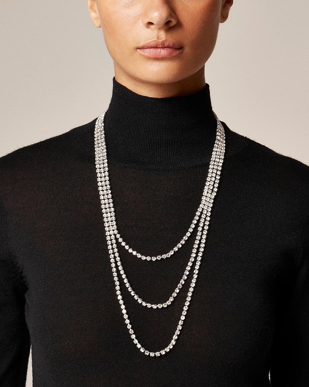 Layered crystal necklace by J.CREW