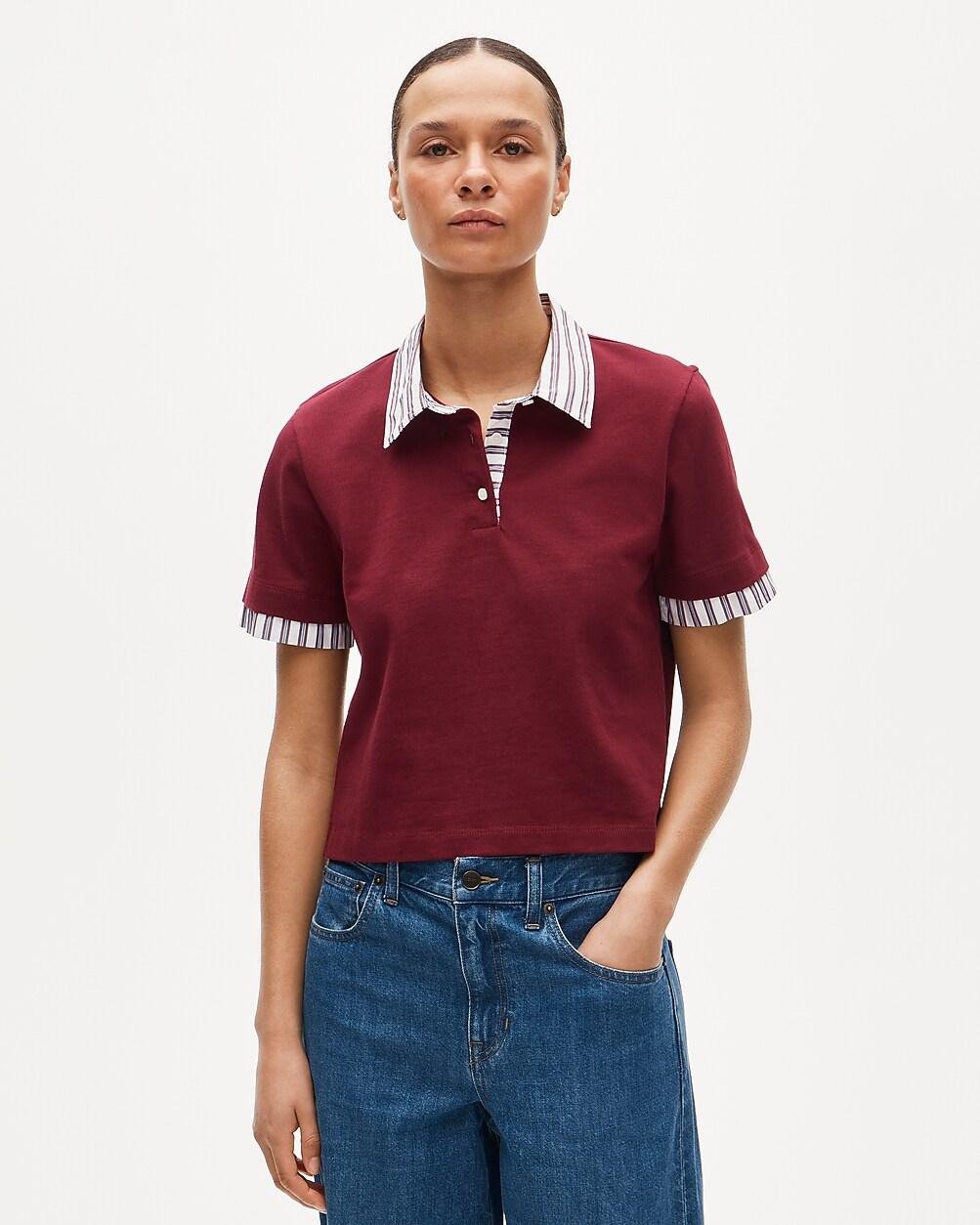 Layered polo shirt in mariner cotton by J.CREW