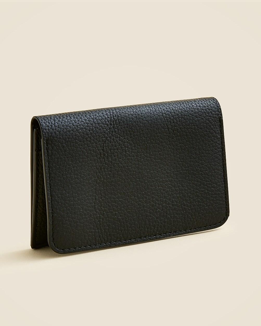 Leather bifold cardholder by J.CREW