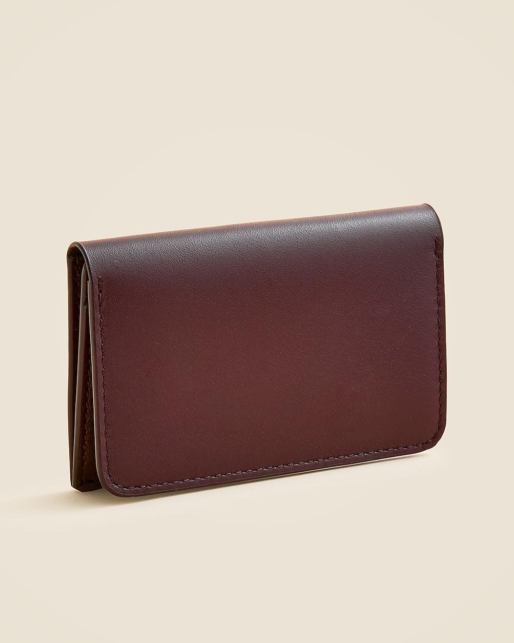 Leather billfold cardholder by J.CREW
