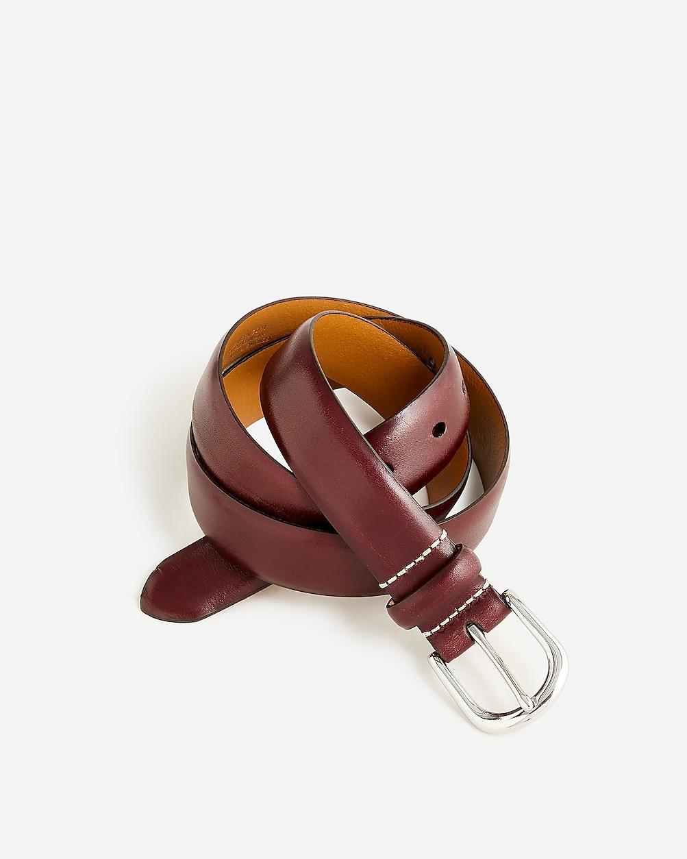 Leather round-buckle dress belt by J.CREW