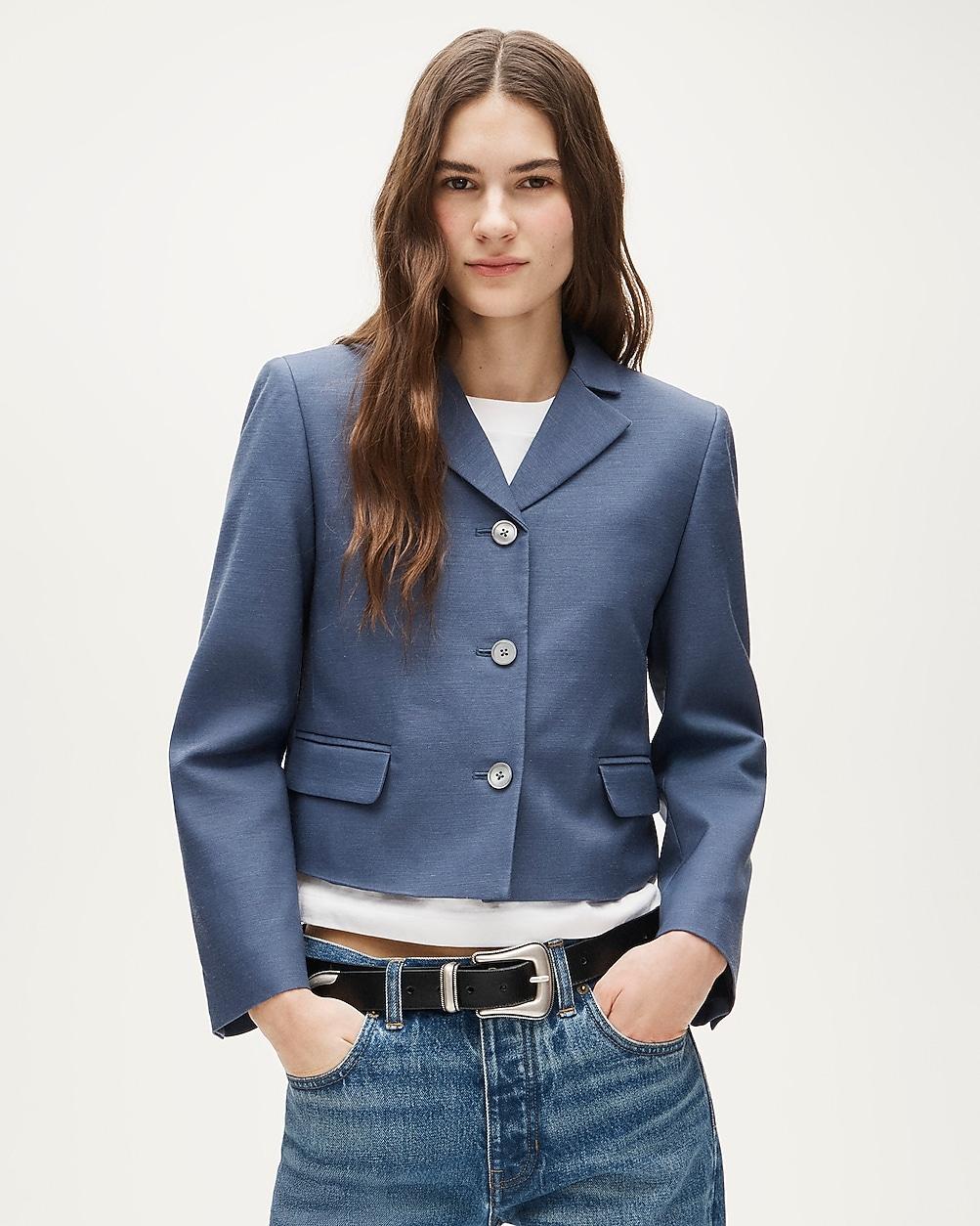 Lenore lady blazer in Gramercy linen blend by J.CREW