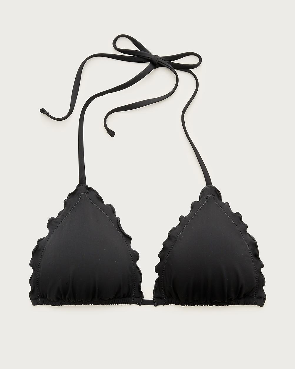 Lettuce-trim string bikini top by J.CREW