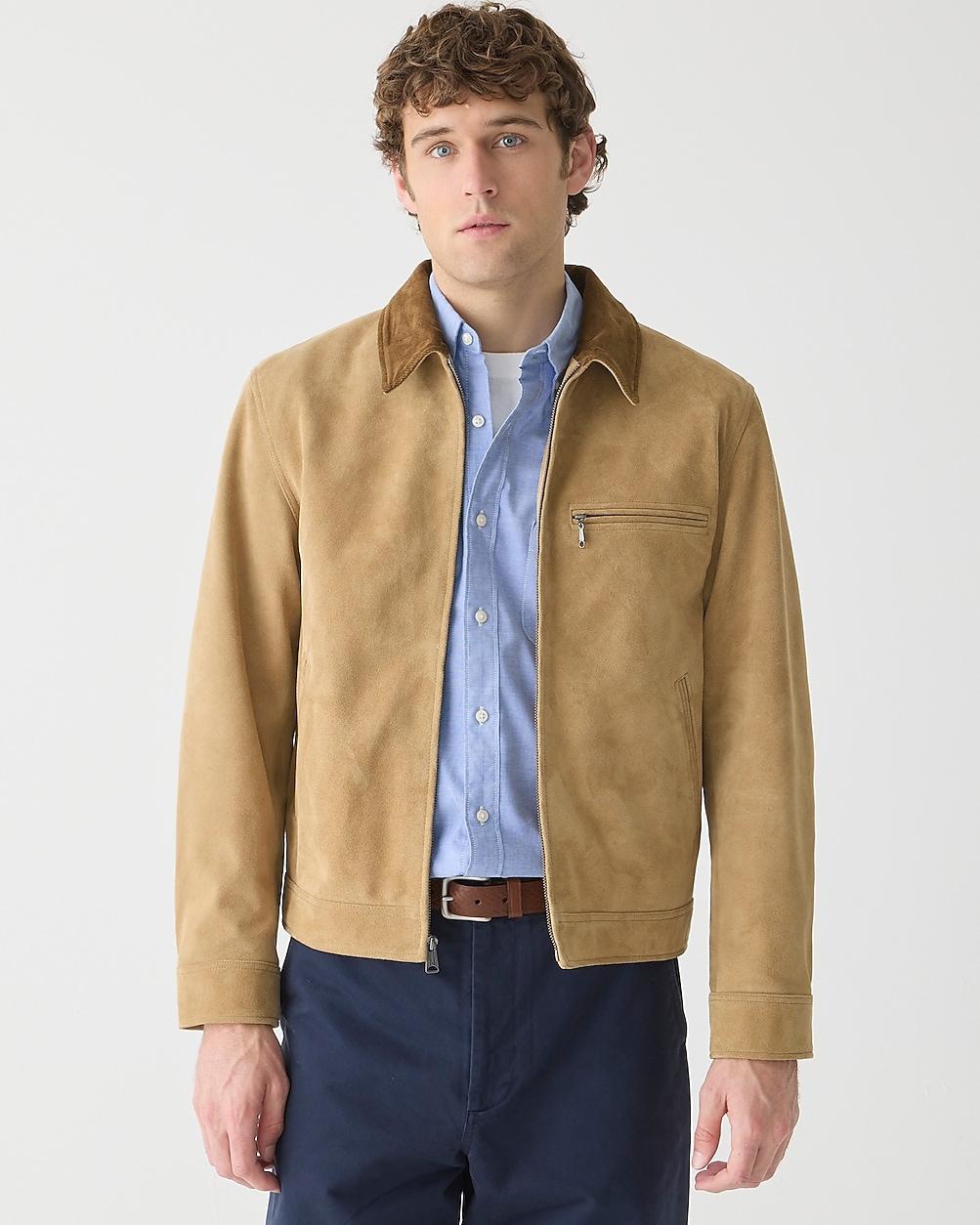 Limited-edition Wallace & Barnes work jacket in Italian suede by J.CREW