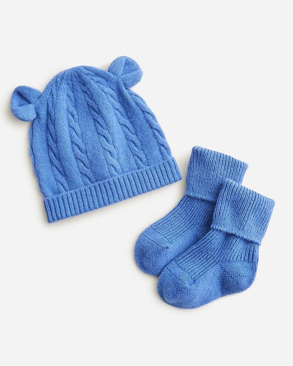 Limited-edition baby cashmere beanie and booties set by J.CREW