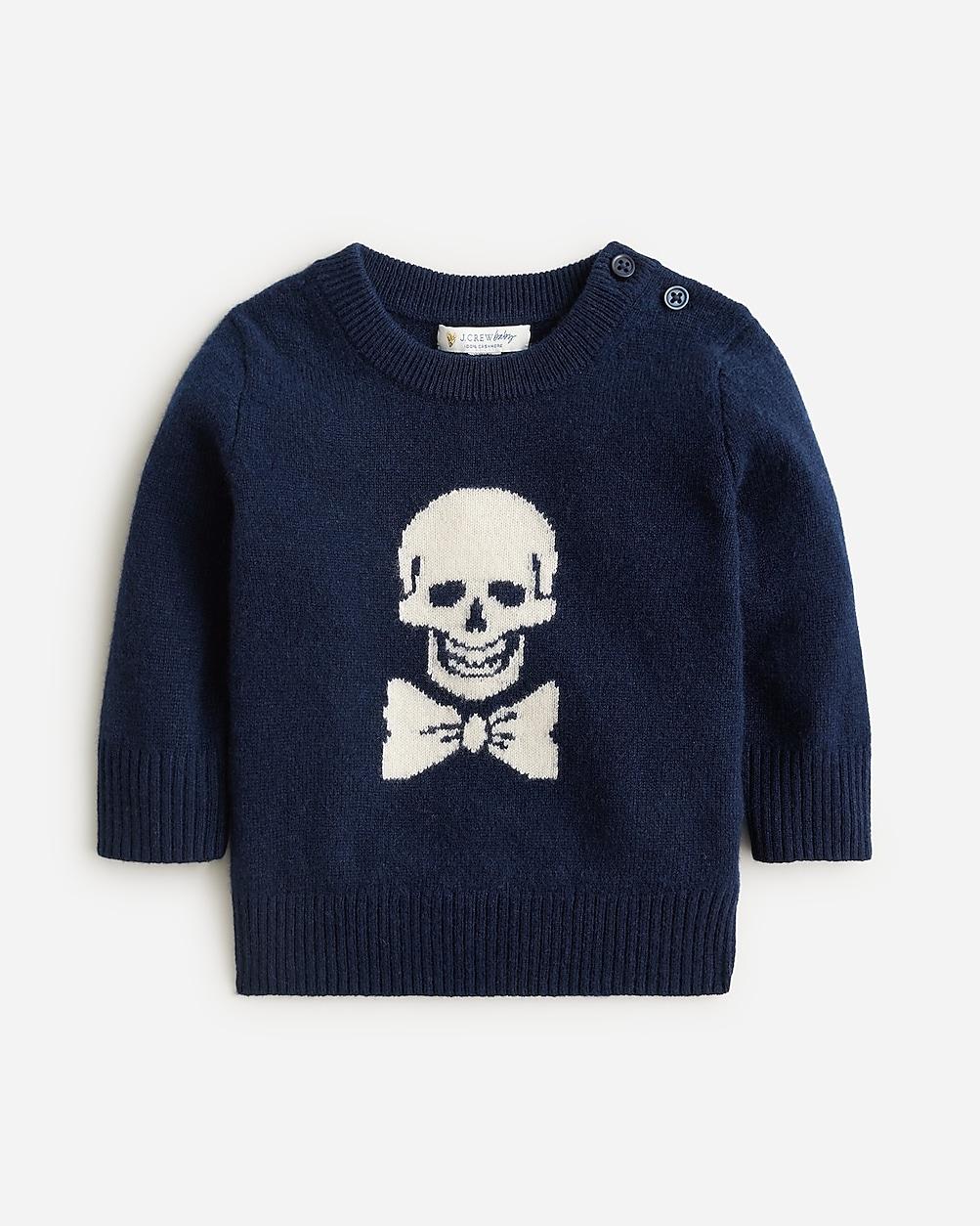Limited-edition baby cashmere skull crewneck sweater by J.CREW