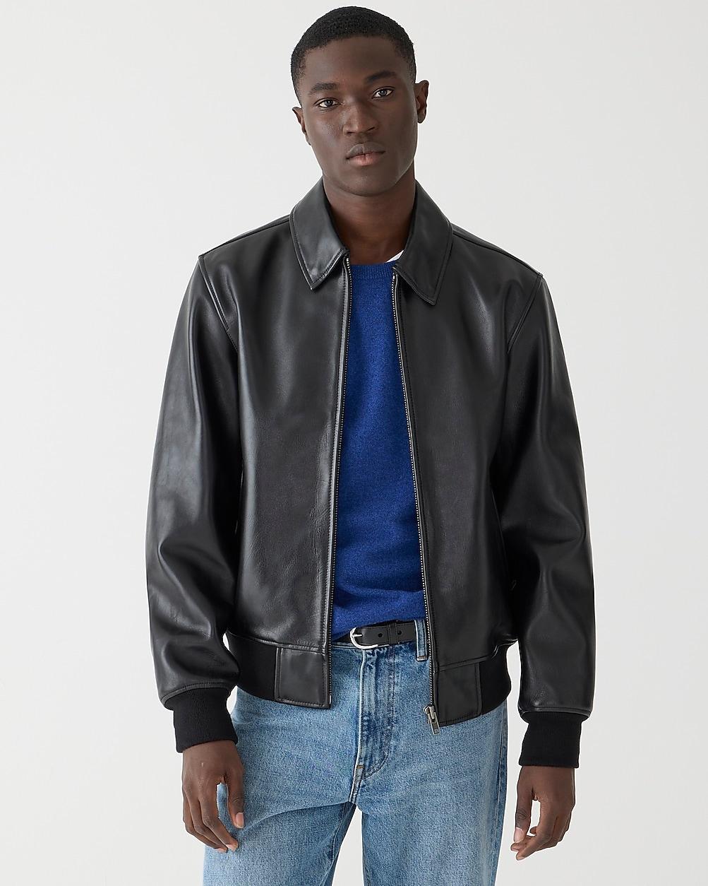 Limited-edition flight jacket in Italian leather by J.CREW