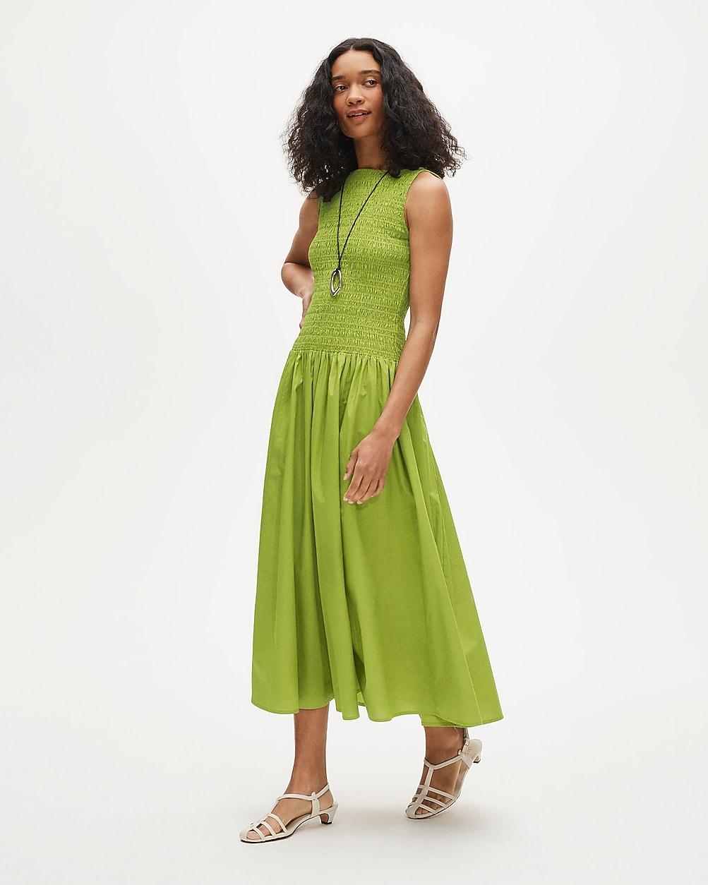 Lina smocked midi dress by J.CREW