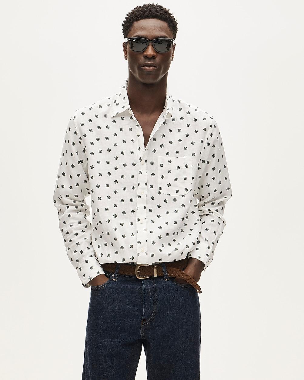 Linen point-collar shirt by J.CREW