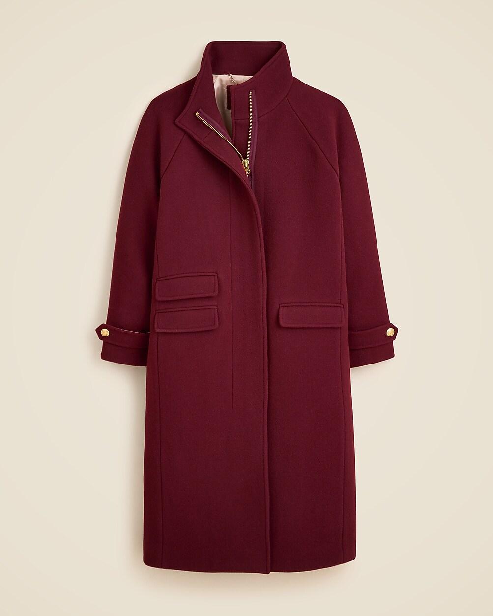Long Toscana coat in Italian stadium-cloth wool blend by J.CREW