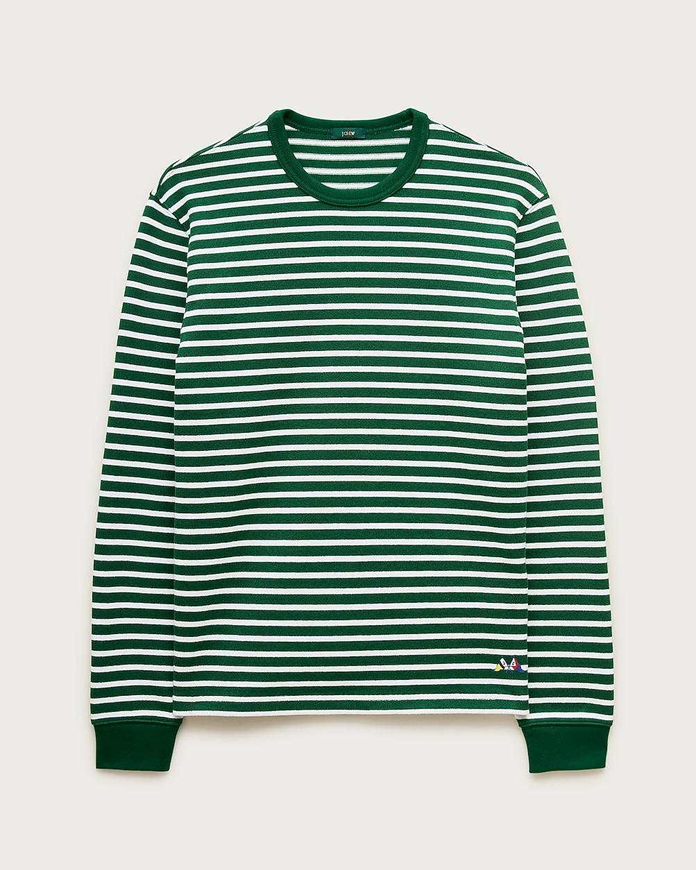 Long-sleeve crewneck in striped maritime jersey by J.CREW Long-sleeve crewneck in striped maritime jersey by J.CREW