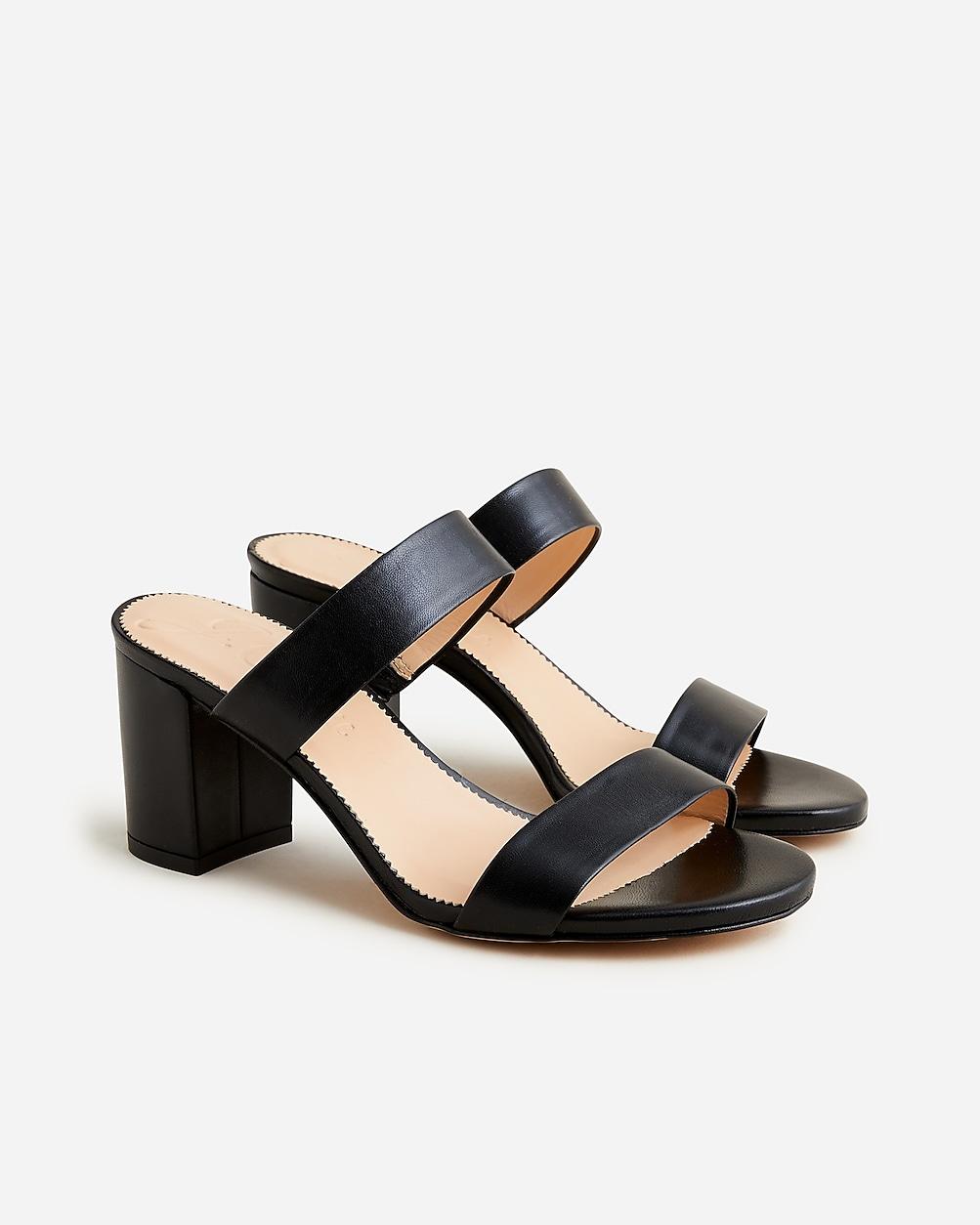 Lucie double-strap block-heel sandals by J.CREW
