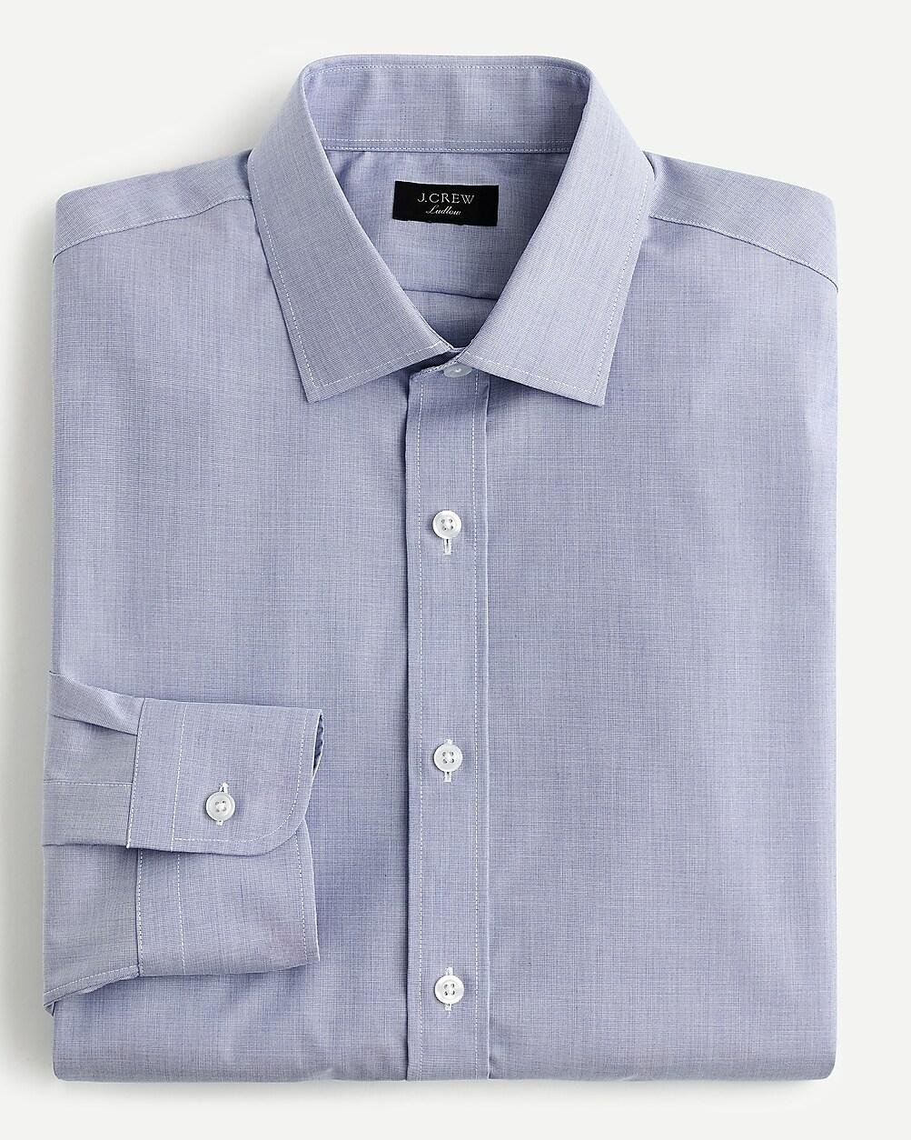 Ludlow stretch easy-care cotton poplin shirts in end-on-end cotton by J.CREW