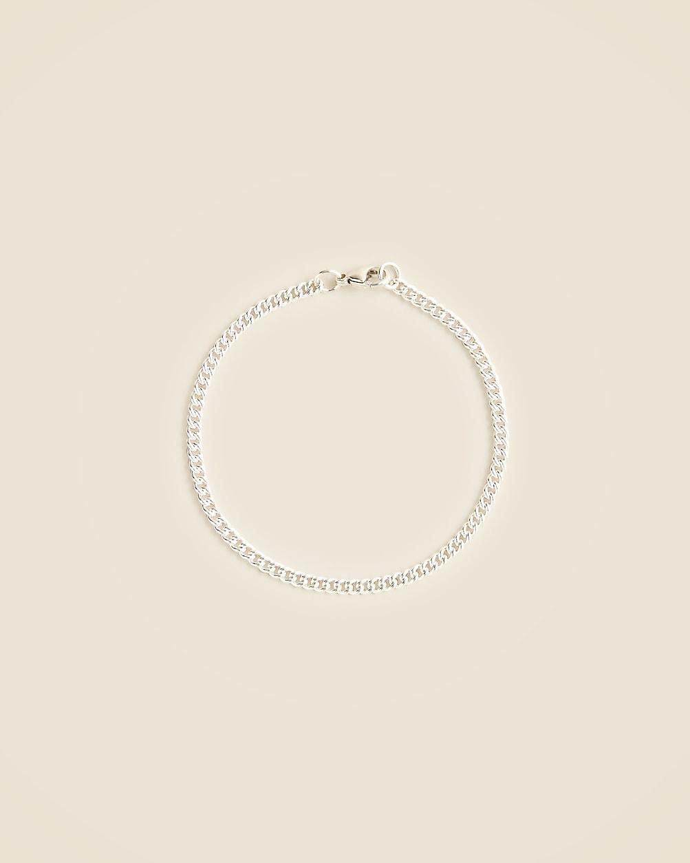 MAPLE 4mm curb chain bracelet in solid silver by J.CREW MAPLE 4mm curb chain bracelet in solid silver by J.CREW