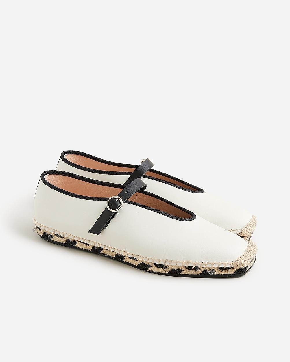 Made-in-Spain Mary Jane espadrilles in leather by J.CREW
