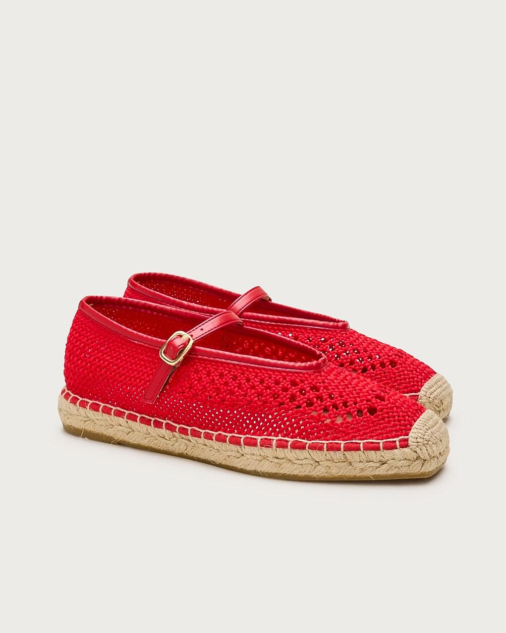 Made-in-Spain Sophie Mary Jane espadrilles with crochet by J.CREW