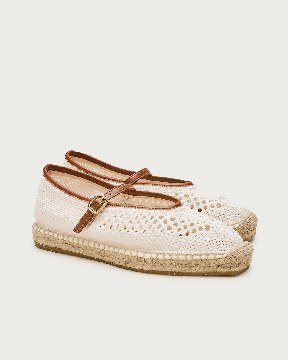 Made-in-Spain Sophie Mary Jane espadrilles with crochet by J.CREW