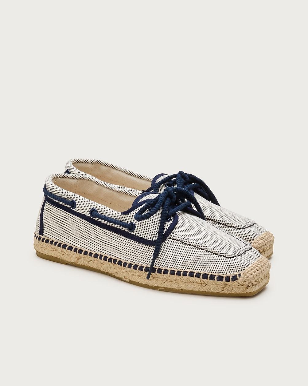 Made-in-Spain boat shoe espadrilles in marled canvas by J.CREW