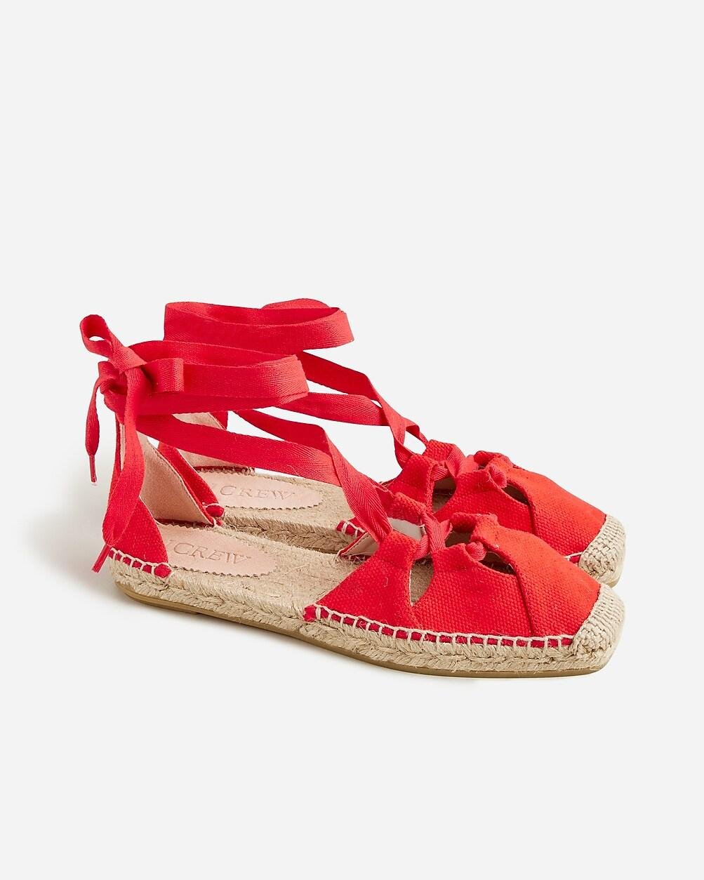 Made-in-Spain cutout lace-up espadrilles by J.CREW