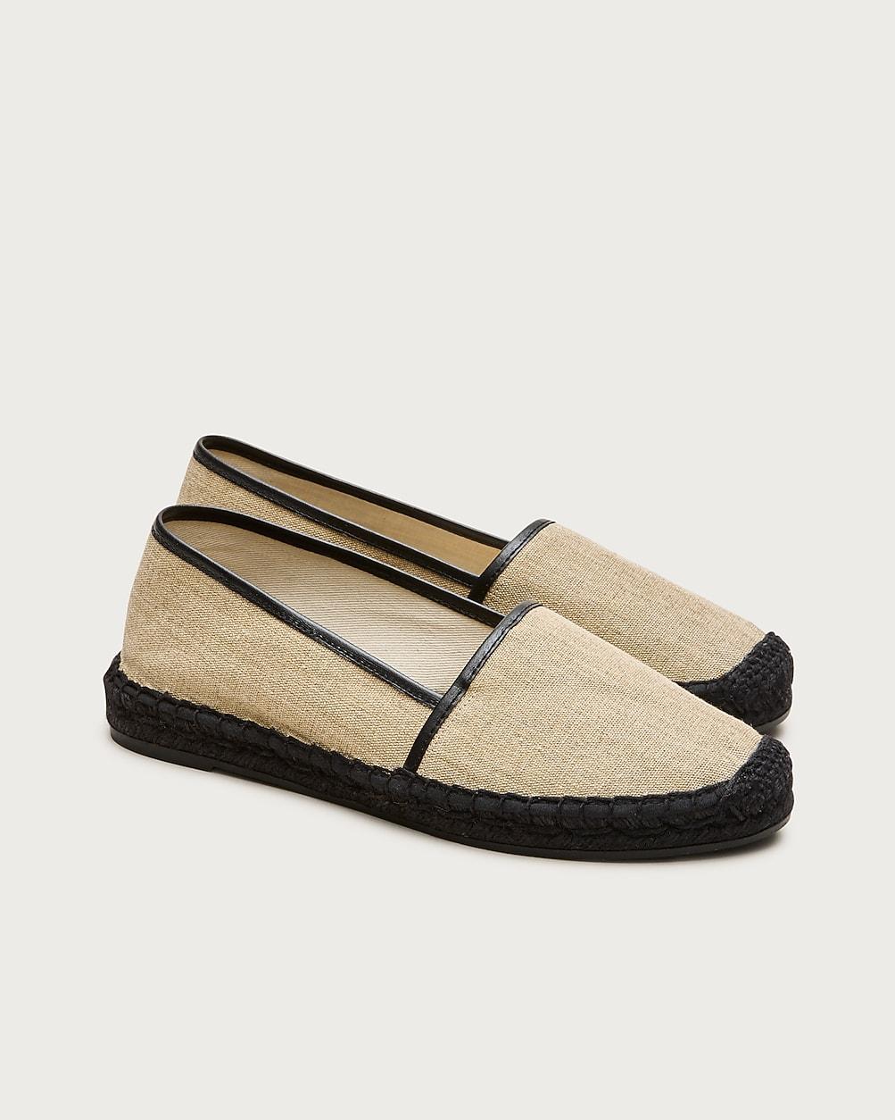 Made-in-Spain espadrille flats in linen blend by J.CREW