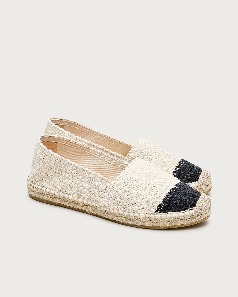 Made-in-Spain two-tone crochet espadrilles by J.CREW