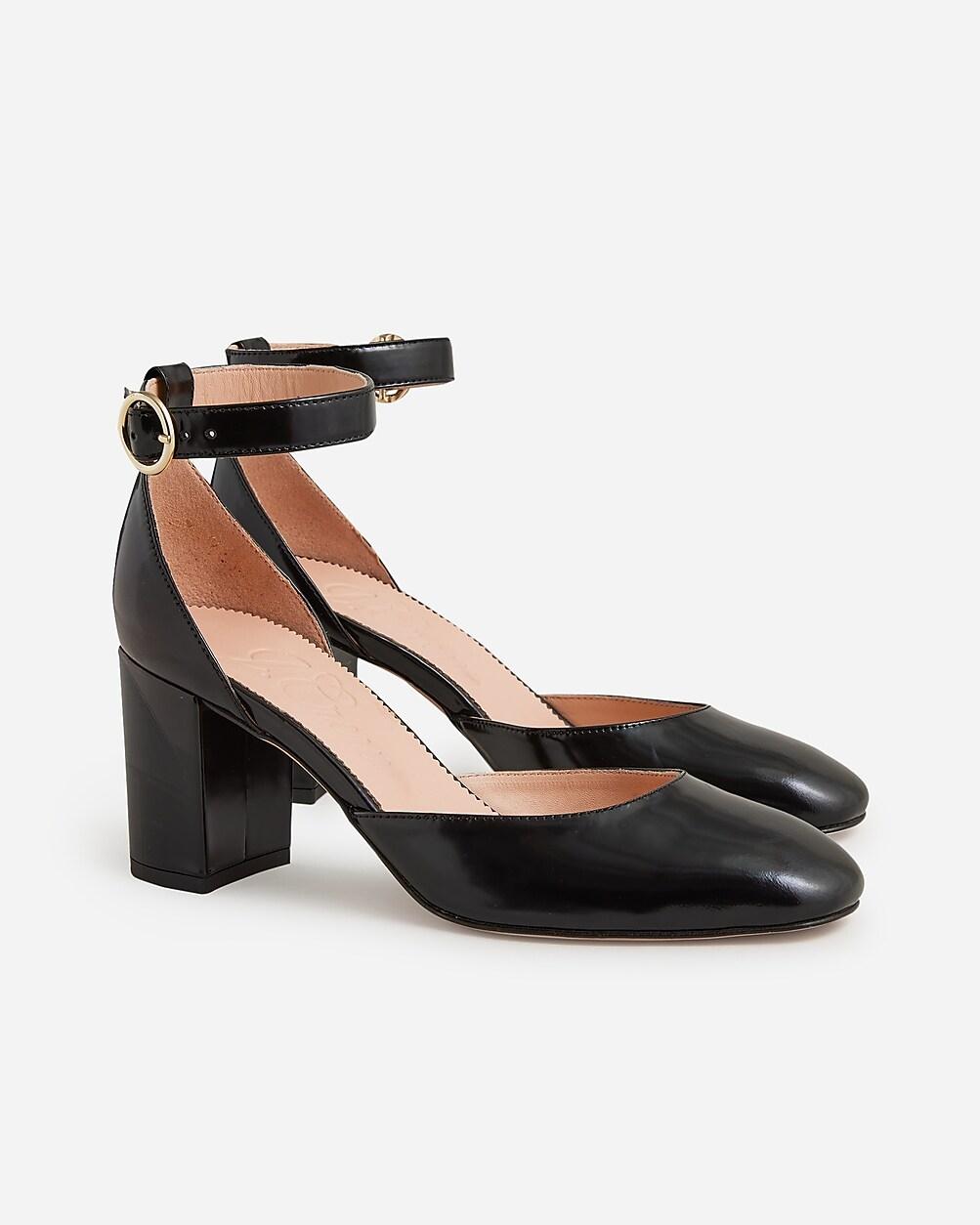 Maisie ankle-strap heels in leather by J.CREW