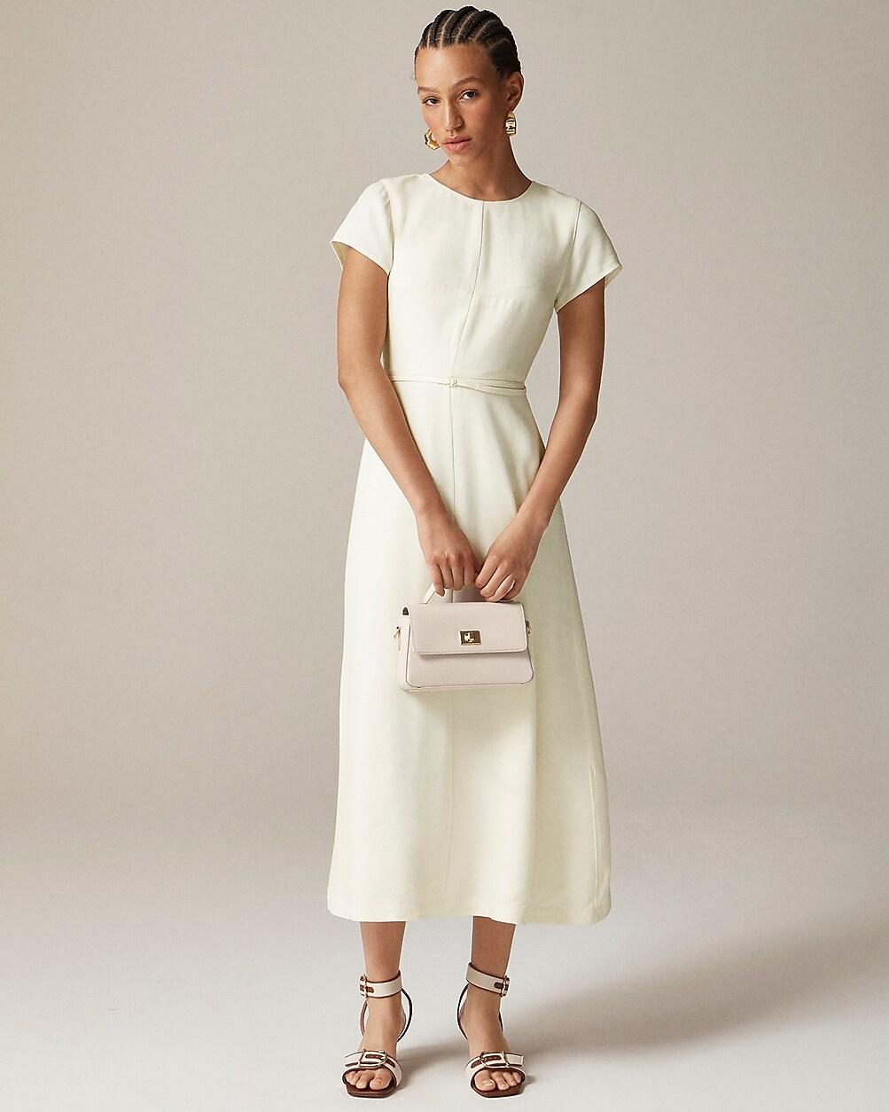 Mathilde dress in luster canvas by J.CREW