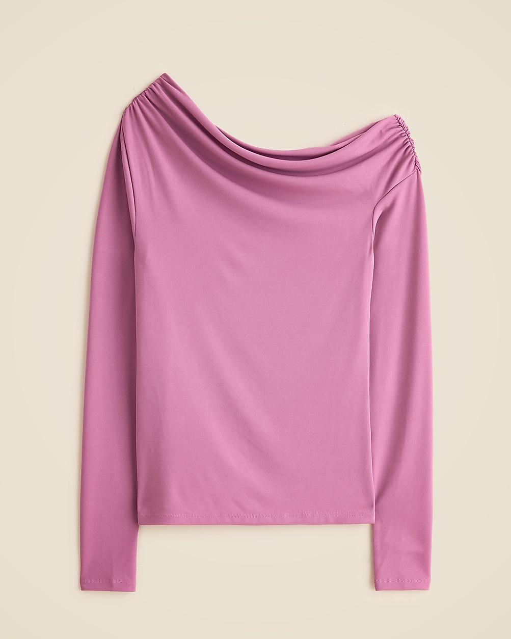 Matte jersey drapey off-the-shoulder top by J.CREW