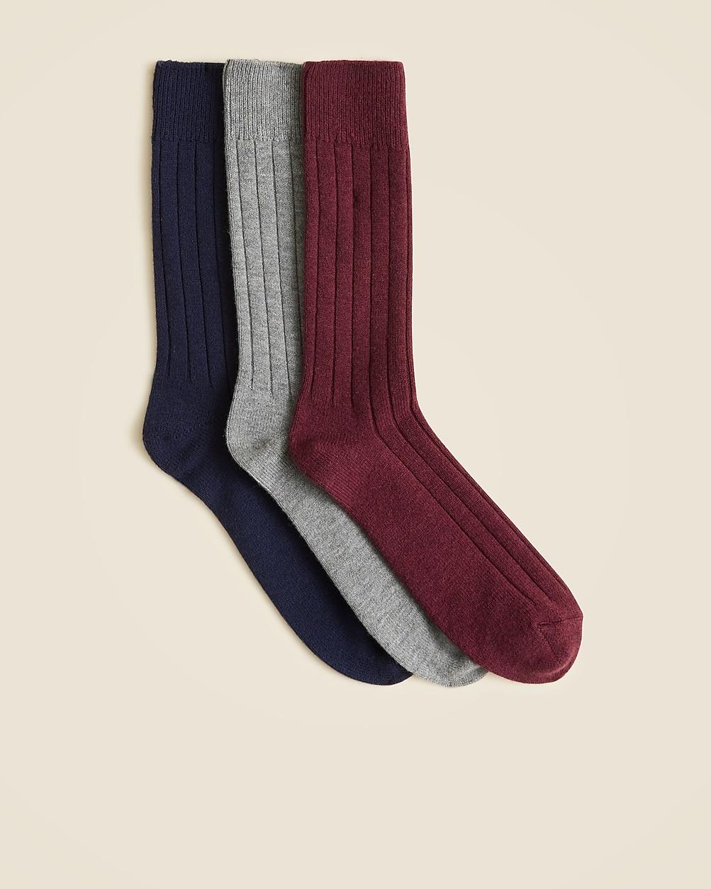 Merino wool-blend socks three-pack by J.CREW
