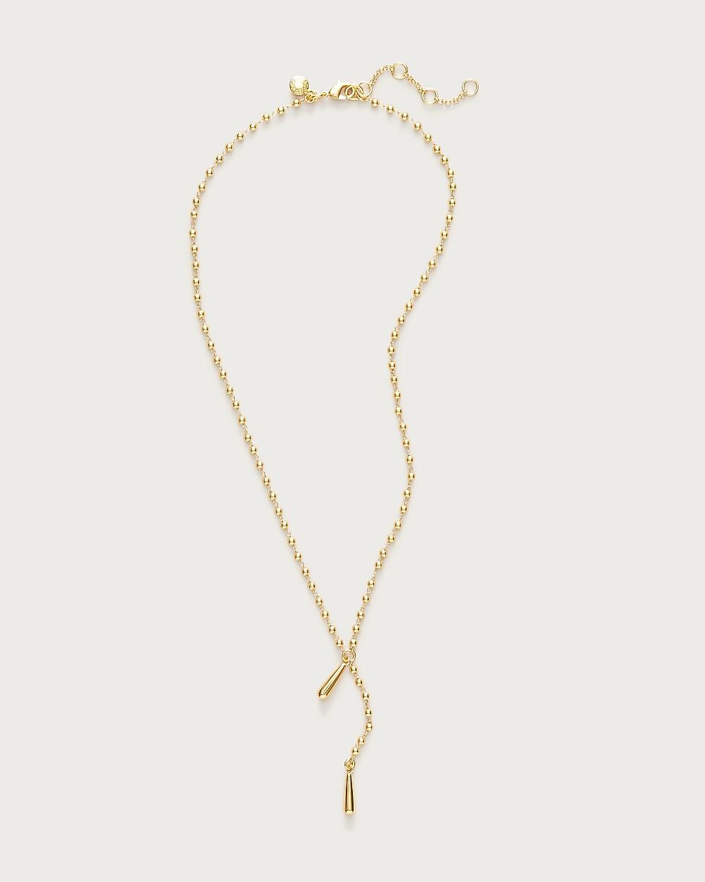 Metal beaded lariat necklace by J.CREW Metal beaded lariat necklace by J.CREW