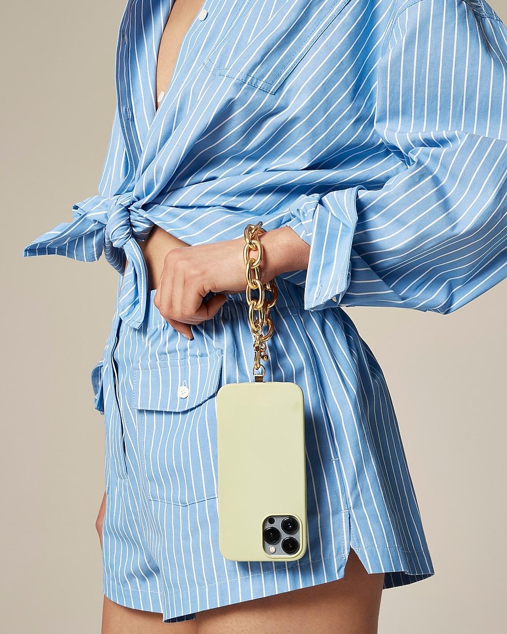 Metallic link phone chain by J.CREW