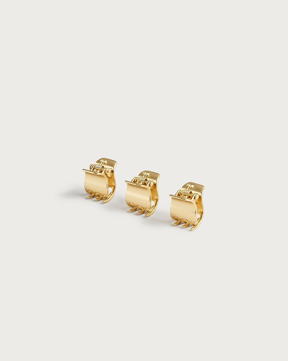 Metallic mini claw clips three-pack by J.CREW