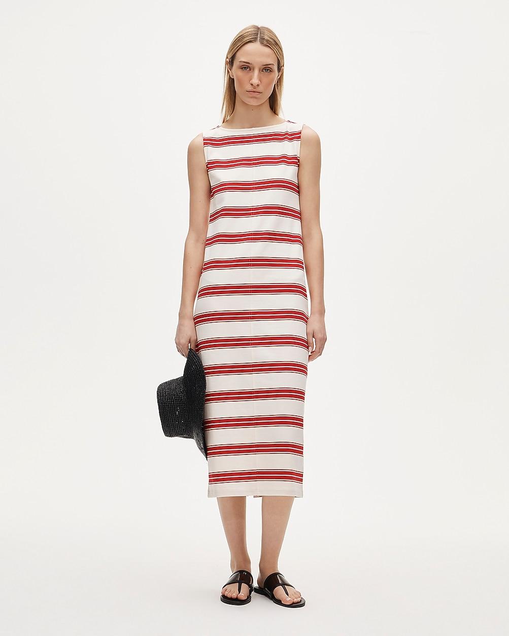 Midi dress in striped mariner cloth by J.CREW