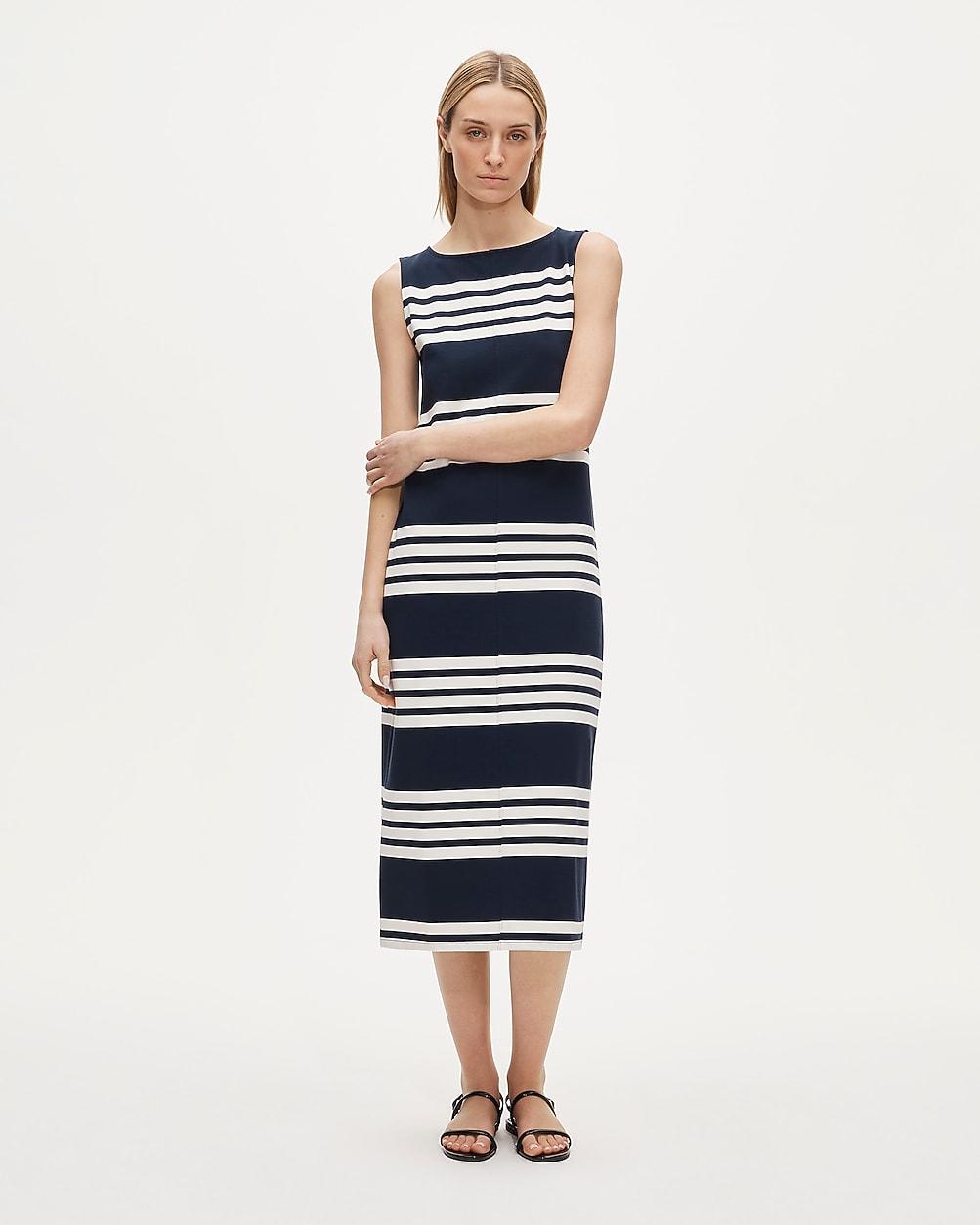 Midi dress in striped mariner cloth by J.CREW